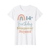 14th Birthday Boho Rainbow Sleepover Squad Pajamas for Girls T-Shirt