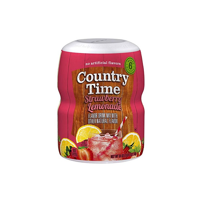 Country Time Strawberry Lemonade Drink Mix, 18 Ounce (Pack of