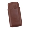 Leather Cigar Case Portable 3 Finger Cigar Humidor Carrying Case