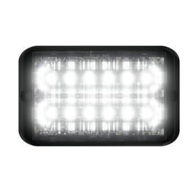 Abrams SAE Class-1 Bold 12 [White] 36W - 12 LED Emergency Vehicle Truck LED Grille Light Head Surface Mount Strobe Warning Light