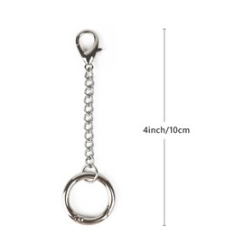 GADIEMKENSD Key Chain Metal Pocket Keychain with Lobster Clasp and Key Ring for Credit Card Holder Wallet and Bag Charm Snap Hook 2PCS