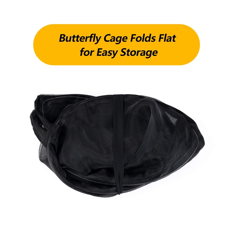 30" Heavy Duty Monarch Butterfly Habitat, Outdoor Collapsible Insect Mesh