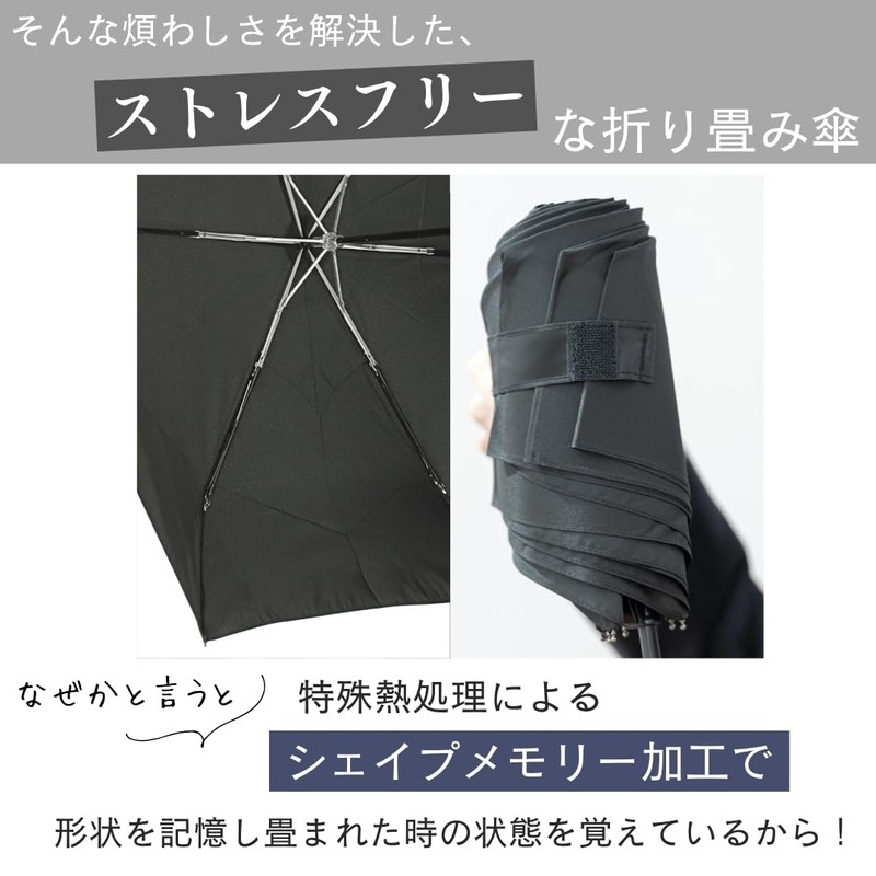Nakatani Folding Umbrella, Shape Shape, Fast Shat, Solid Color, Hand