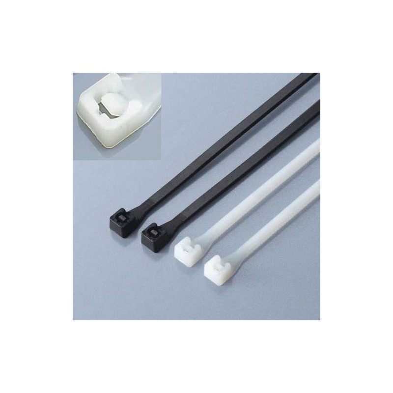TECHly 100pièce (S) – Cable Ties White 200 mm x