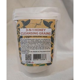 Jael Jael-3 N1 Honey Cleansing Grains, 4 oz, exfoliator, masque and cleanser. Contains organic oats, honey powder,bentonite clay and ground chamomile. As natural as can be.