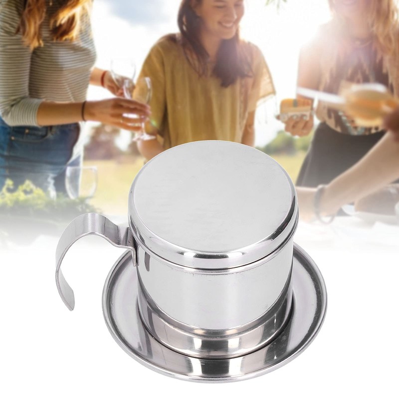 Vietnamese Coffee Filter, Stainless Steel Pour Over Coffee Dripper Cup