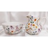 Meadow Flowers Cream/Milk Jug and Sugar Bowl Fine Bone China