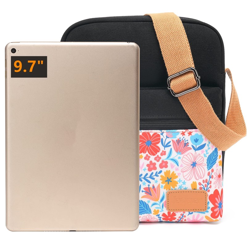 Leaper Canvas Messenger Bag Crossbody Purse Set for Girls Floral