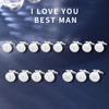 HHGEE XING Cufflinks for Men Initial Classic Round Stainless Steel