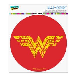Wonder Woman Wonder Woman Icons Logo Automotive Car Window Locker Circle Bumper Sticker