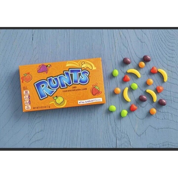 Discontinued Runts Hard Candy 5 Ounce Theater Big Box