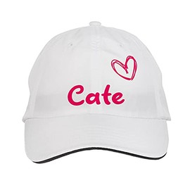 Makoroni - Cate Name Hat Adjustable Cap, DesW78 White