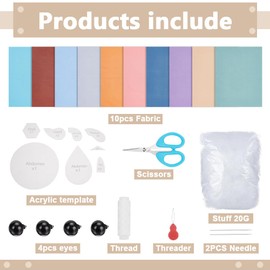 FREEBLOSS Set of 2 Turtles Patchwork Pin Cushion Set DIY Patchwork Pin Cushion Sewing Kit Handmade Sewing Craft Fabric Quilt for Beginners