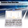 170pcs M3‑M10 304 Stainless Steel Rivet Nuts Durable Flat Head