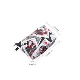 LIFKOME Portable Playing Card Makeup Bag for Travel Stylish Cosmetic Storage Pouch for Women Multi Functional Zipper Organizer with Unique Design Lightweight and Convenient for Daily Use