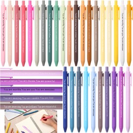 Janlaugh 30 Pcs Inspirational Pens Bulk Quotes Motivational Pens Ballpoint Pens with Stylus Tip Fine Point Smooth Writing Pens Funny Positive Thank You for Coming Gifts Men Women Office, Black Ink