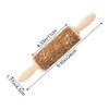 yueton 1 Pack Wooden Embossed Rolling Pins Engraved Embossing Rolling