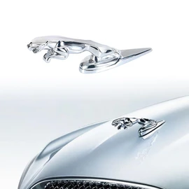 Hood Emblem - Compatible with XE, XF, XJ JG Accessories- 3D Classical Design - Hood Emblem in Chrome/Black Finish(Chrome)