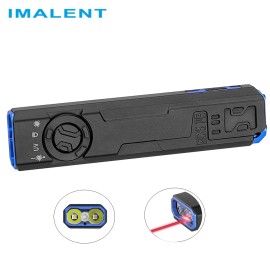 IMALENT GR35 2800 Lumen Flat EDC Flashlight with LED Light, UV and Red Laser