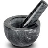 Tera Mortar and Pestle Set Natural Marble Grinder Spice Herb