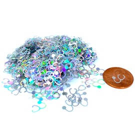 Stethoscope Holographic Glitter Shape Solvent Resistant Polyester Laser Cut Confetti Glitter Nail Glitter Art Body Glitter Epoxy (1oz)