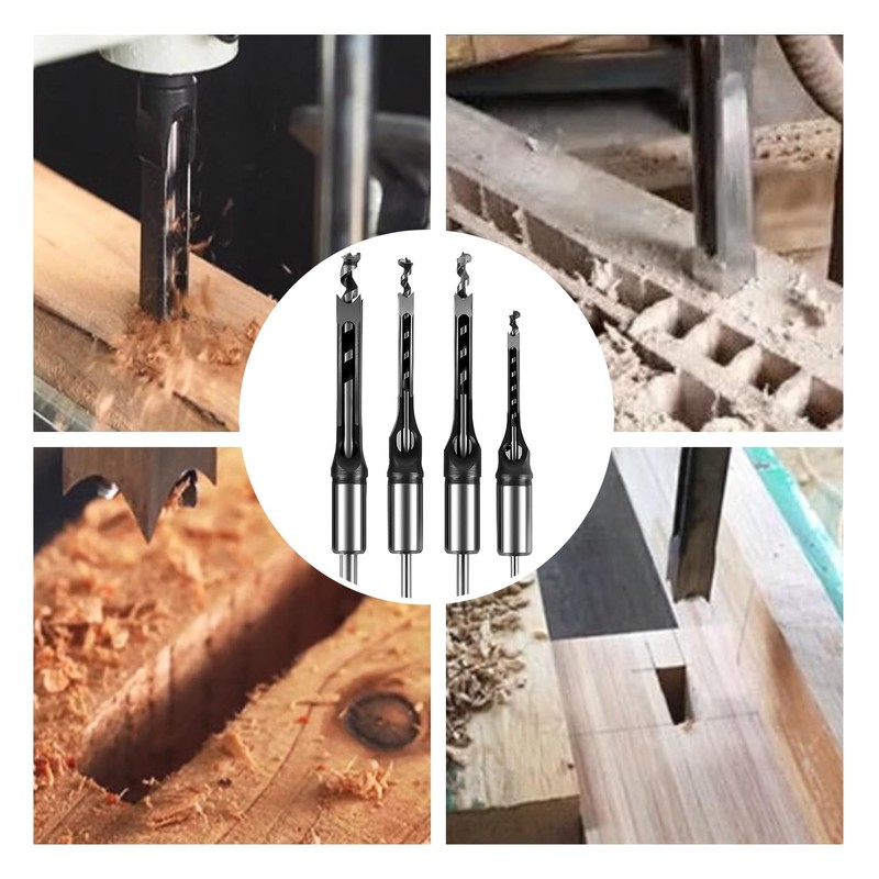 Square Hole Drill Bit Adapter and Square Hole Drill Bit