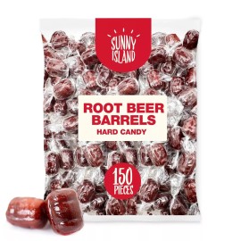 Sunny Island Root Beer Barrels Hard Candy, Individually Wrapped, 2-Pound Bag
