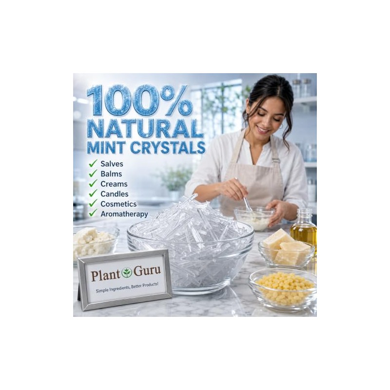 MENTHOL CRYSTALS Mentha Arvensis 100% PURE USP Grade 60ml