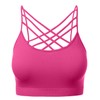brasier deportivo para mujer con tirantes cruzados, tipo bandeau sin