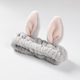 ZARSIO Cat & Bunny Ears Spa Facial Headband Face Wash Headband Cute Make Up Plush Hairband for Washing Face, Makeup, Shower