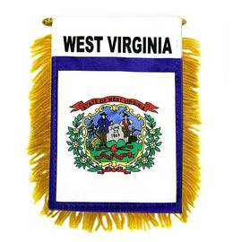 Wholesale lot 12 State West Virginia Mini Flag 4"x6" Window Banner suction cup