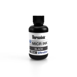 VersaInk Black MICR Ink 100ml - Magnetic Ink for Inkjet Printers