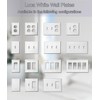 OKAWYC Double Duplex Outlet Light Switch Cover Luca Metal Wall