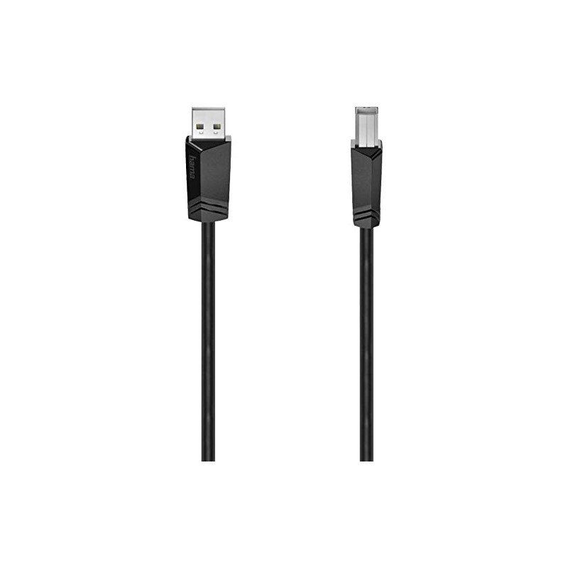 Hama USB 2.0 USB-A Male, USB-B Male, 3.00 m, Black