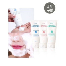 Half Club/RIRE Pure Facial Foam Cleanser 3-Pack - Collagen/Hyaluronic Acid/Ci / 리르 퓨어 페이셜 폼 클렌저 3개 - 콜라겐히알루론산시