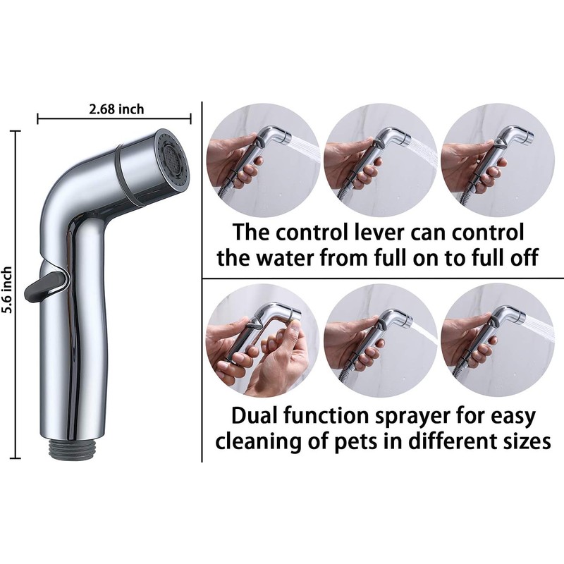 G-Promise Dog Shower Sprayer Attachment for Fast and Clean Pet