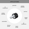 sourcing map Rubber Mounts 8pcs M5 Male/Female Vibration Isolator Shock