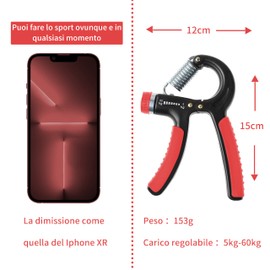 Hand Trainer Forearm Trainer Adjustable Grip Strength Trainer Forearm Training Device Hand Grip Strength Trainer 5-60 kg with Non-Slip Rubber Forearm Gripper Portable Finger Trainer Occupational