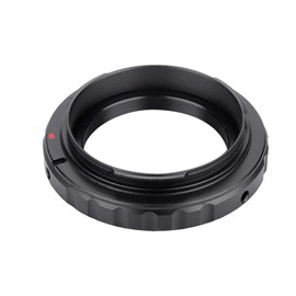 ASHATA T2 / T Mount Aluminium Lens Adapter Ring for EF DSLR 650D 60D 550D (Black)
