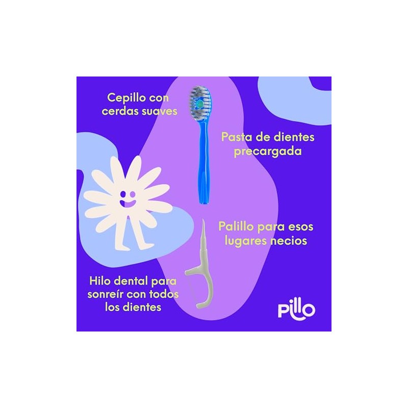 Pillo Cepillo de Dientes Mini desechable con pasta integrada -