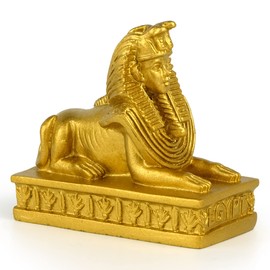 Transgood Egyptian Mini Sphinx Collectible Figurine 2.4" H Egypt Souvenirs Resin Figurine for Home Desktop Decoration