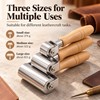 Leather Press Roller with Wooden Handle – Three Widths or