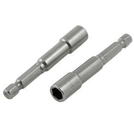 uxcell Screwdriver Drivers Drills 7mm Hex Socket Adapters Bit Gray 2 Pcs