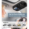 DEEPLITE Car Sun Visor Organizer with Double Zipper Multi-Pockets &