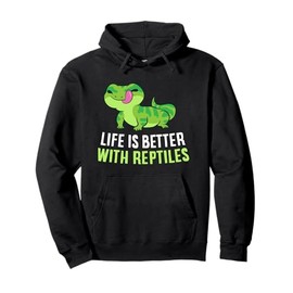 Life Is Better With Reptiles Cute Lizards Reptiles Pullover Hoodie