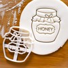 Set of 3 Honey cookie cutters (Designs: Cut Comb, Honey