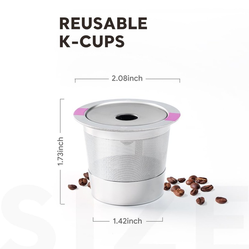 Reusable K Cups Coffee Filter, 2 Pack Stainless Steel K