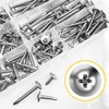 Mywish 155 Pieces #8x1/2, 5/8", 3/4", 1", 1-1/4", 1-1/2", 2"