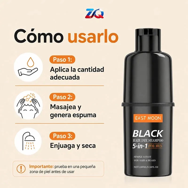 Champú Tinte 3 En 1 Cubre Canas Jengibre Natural 100ml