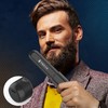 Beard Straightener for Men, Anti-Scald Cordless Heated Comb, Black